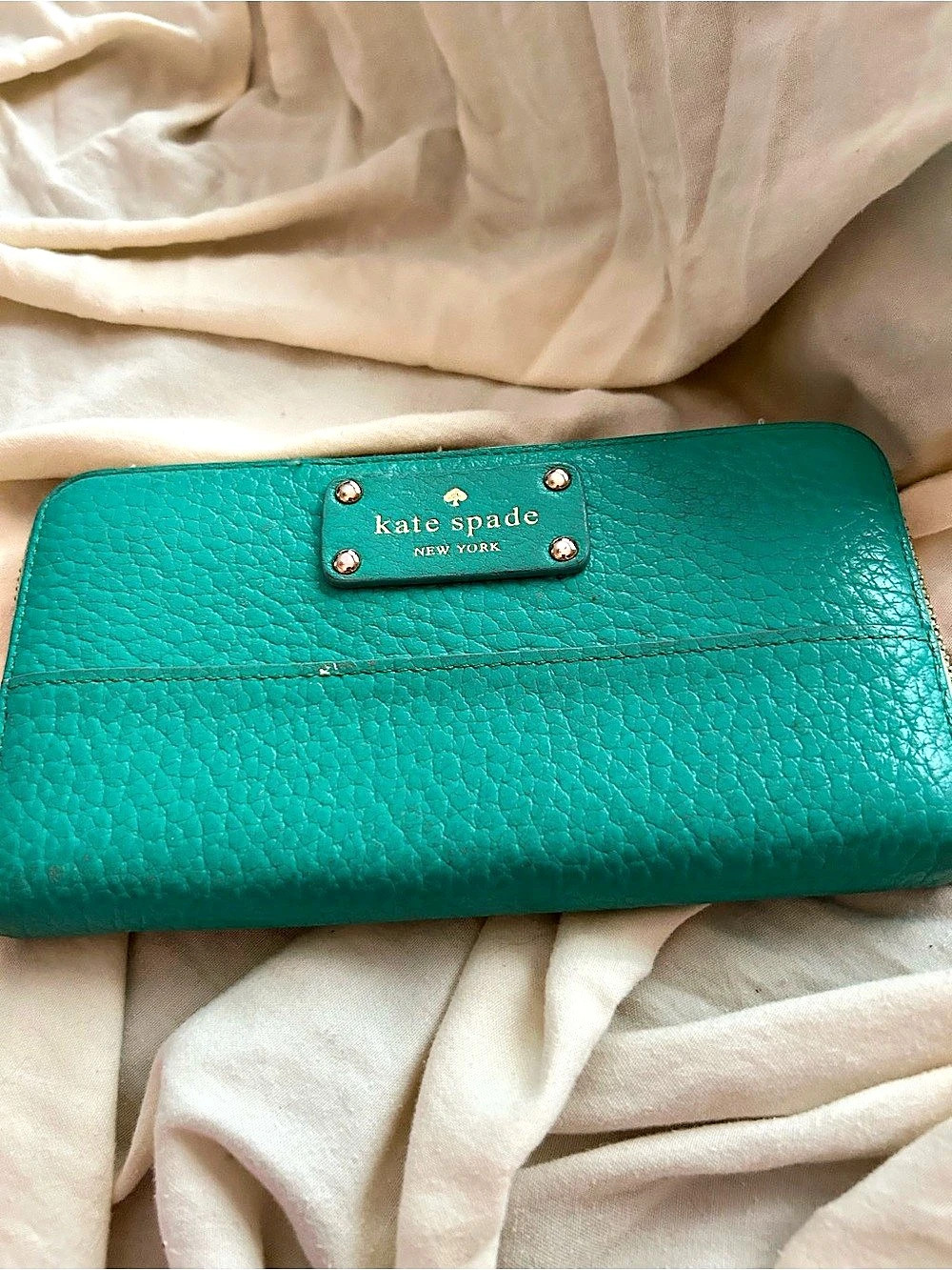 kate spade new york Green Zip-Around Wallet